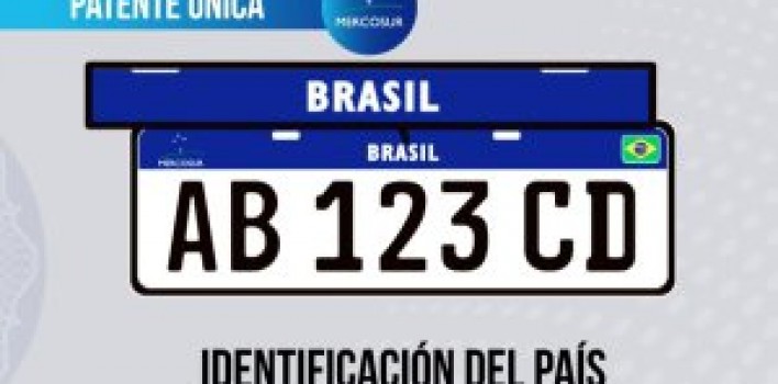 Veículos novos poderão receber placas padrão Mercosul ainda neste ano