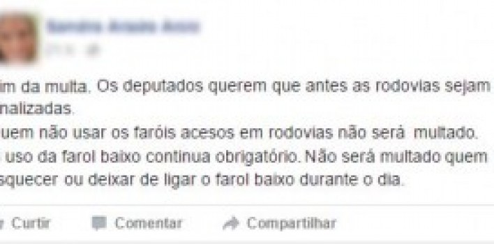 Lei do farol baixo ainda está em vigor! Nada mudou