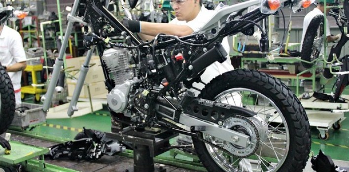 Produção de motos no Brasil recua 18,6% em agosto