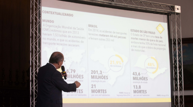 Alckmin lança ferramenta que mapeia locais dos acidentes de trânsito com vítimas fatais