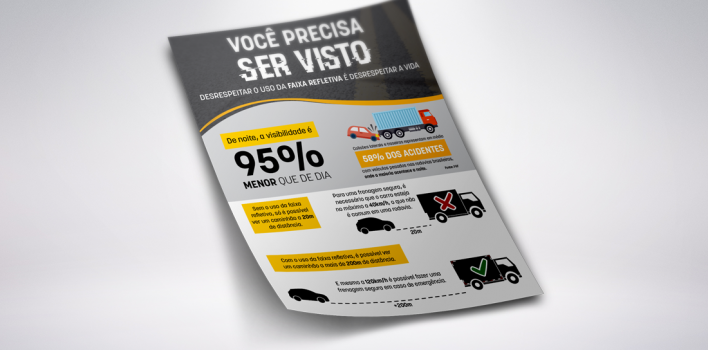 OBSERVATÓRIO E DERS ALERTAM MOTORISTAS DE CAMINHÕES SOBRE FAIXAS REFLETIVAS