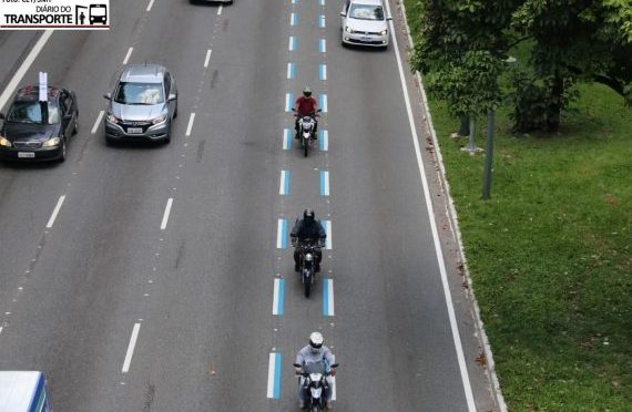 Faixa Azul para motos em SP reduz acidentes com vítimas em 71%
