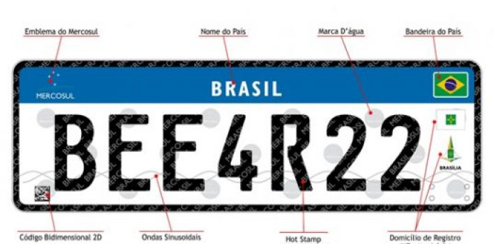 Com dois anos de atraso Brasil ainda não implantou modelo de Placas Mercosul