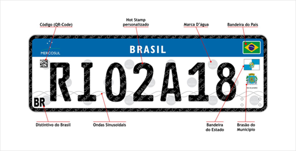Denatran lança placa Mercosul no estado do Rio