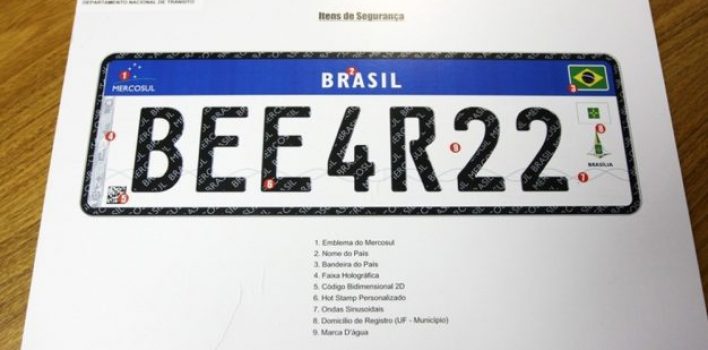 Placa do Mercosul é adiada e não será obrigatória em veículos já emplacados