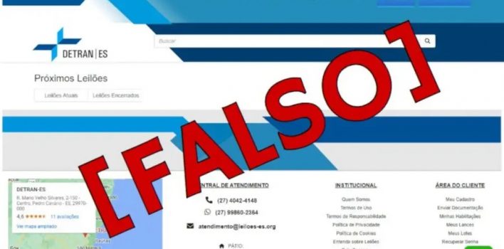 Golpe do Leilão: Detran alerta para site falso e orienta cidadãos a fazerem denúncias