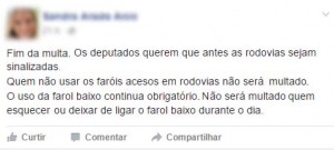 Lei do farol baixo ainda está em vigor! Nada mudou
