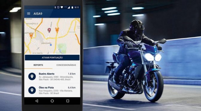 Aplicativo AISA9 avisa sobre riscos para motociclistas em SP
