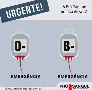 Doe sangue: estoque dos tipos O- e B- estão em estado crítico